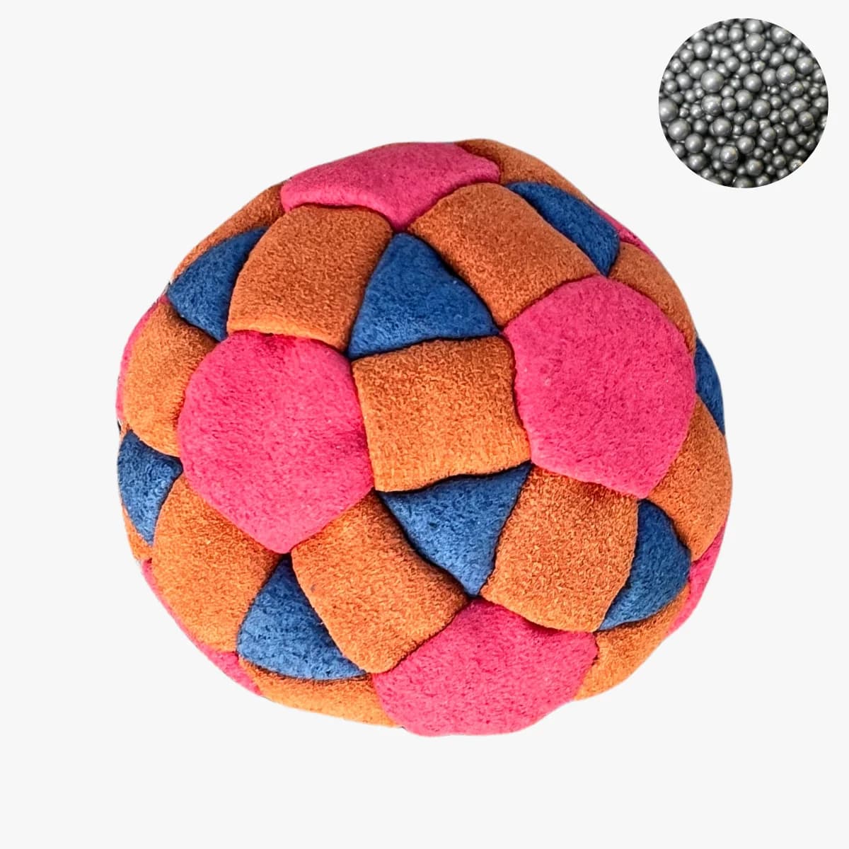 62 Panels Footbag mit Metallkugelfüllung – Crazy Sack Jonglierball & Kickball