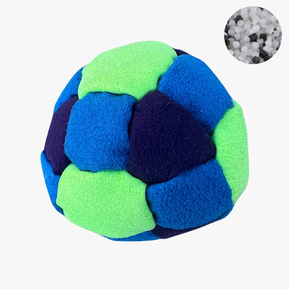 26 Panels Footbag mit Kunststoffgranulat - Crazy Sack Jonglierball & Kickball