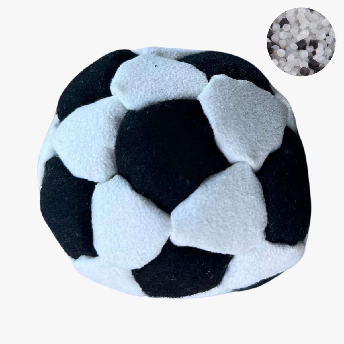 32 Panels Footbag mit Kunststoffgranulat - Crazy Sack Jonglierball & Kickball