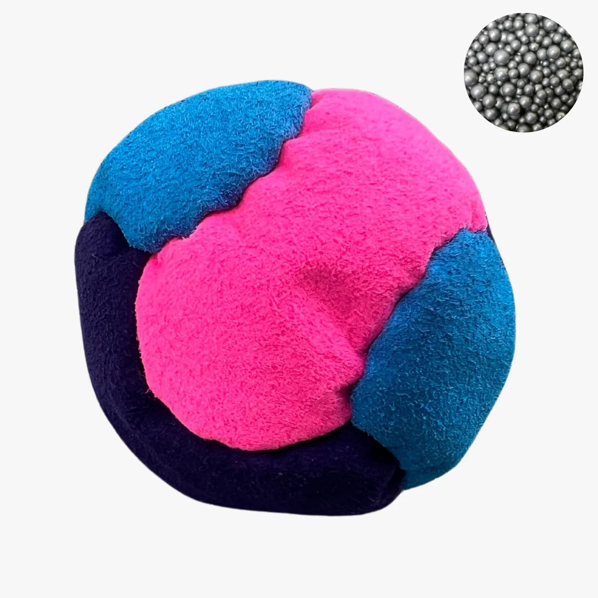 6 Panels Footbag mit Metallkugel Füllung - Crazy Sack Jonglierball & Kickball
