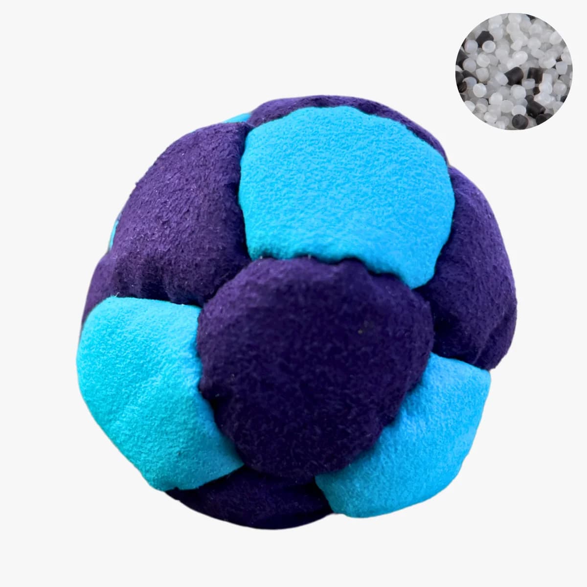 14 Panels Footbag mit Kunststoffgranulat – Crazy Sack Stoffball & Kickball