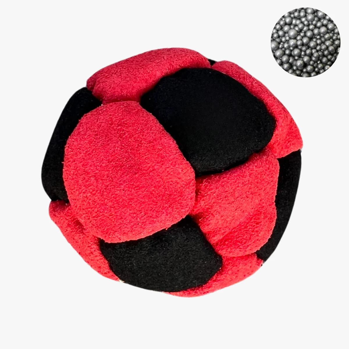 14 Panels Footbag mit Metallkugelfüllung – Crazy Sack Stoffball & Kickball