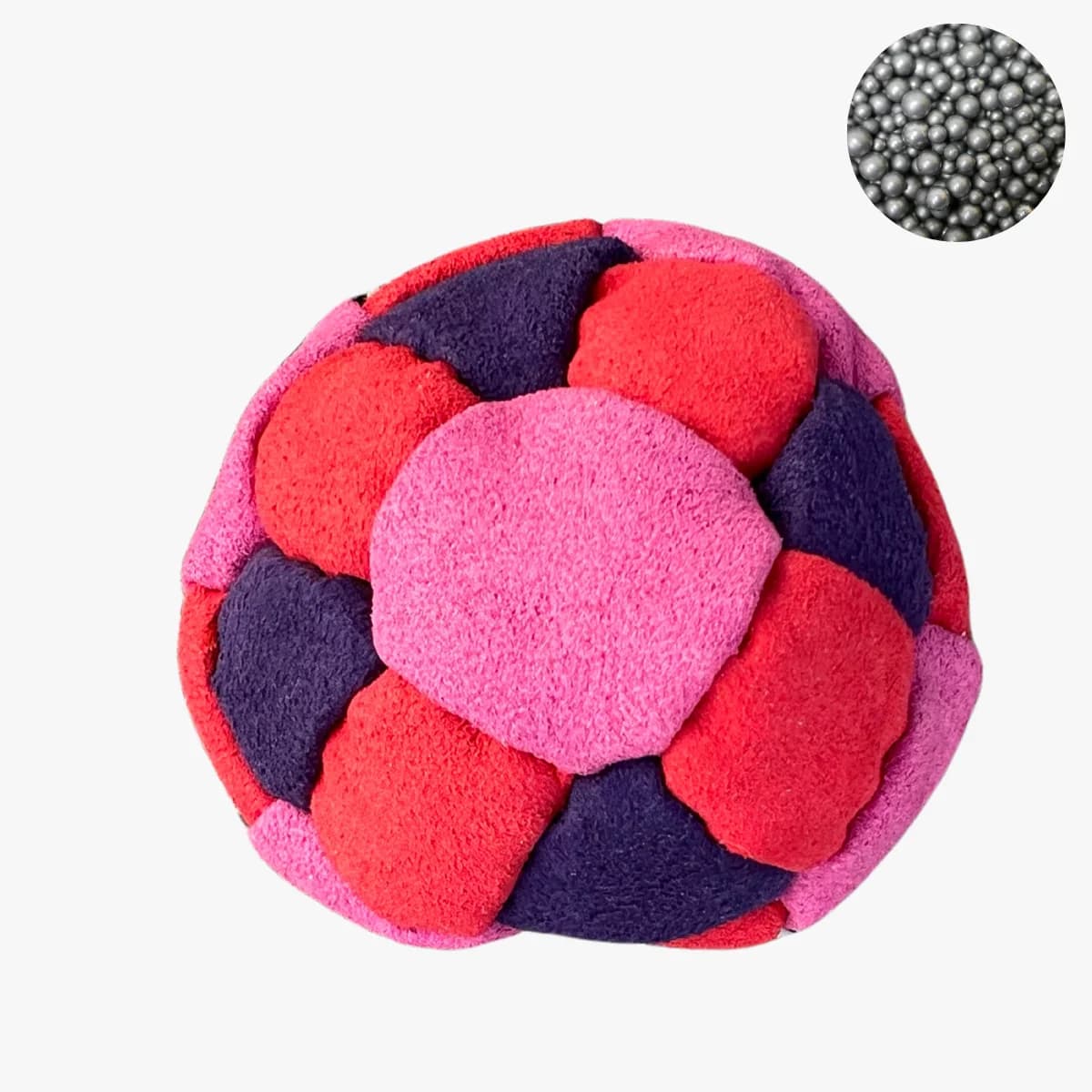 26 Panels Footbag mit Metallkugelfüllung – Crazy Sack Stoffball & Kickball