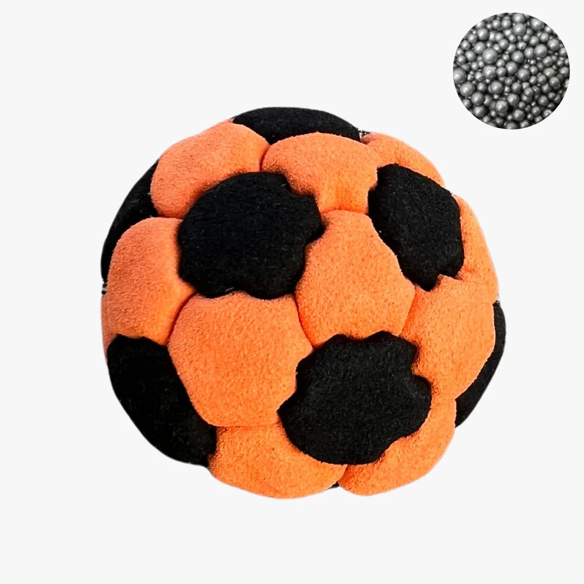 32 Panels Footbag mit Metallkugelfüllung – Crazy Sack Jonglierball & Kickball