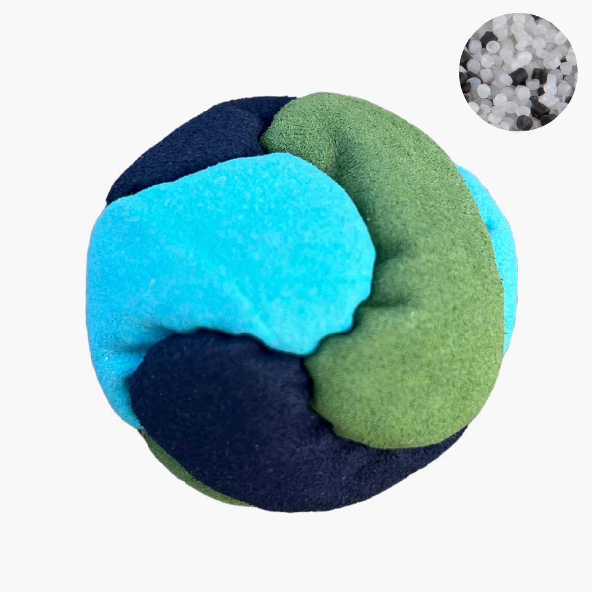 6 Panels Footbag mit Kunststoffgranulat – Crazy Sack Jonglierball & Kickball